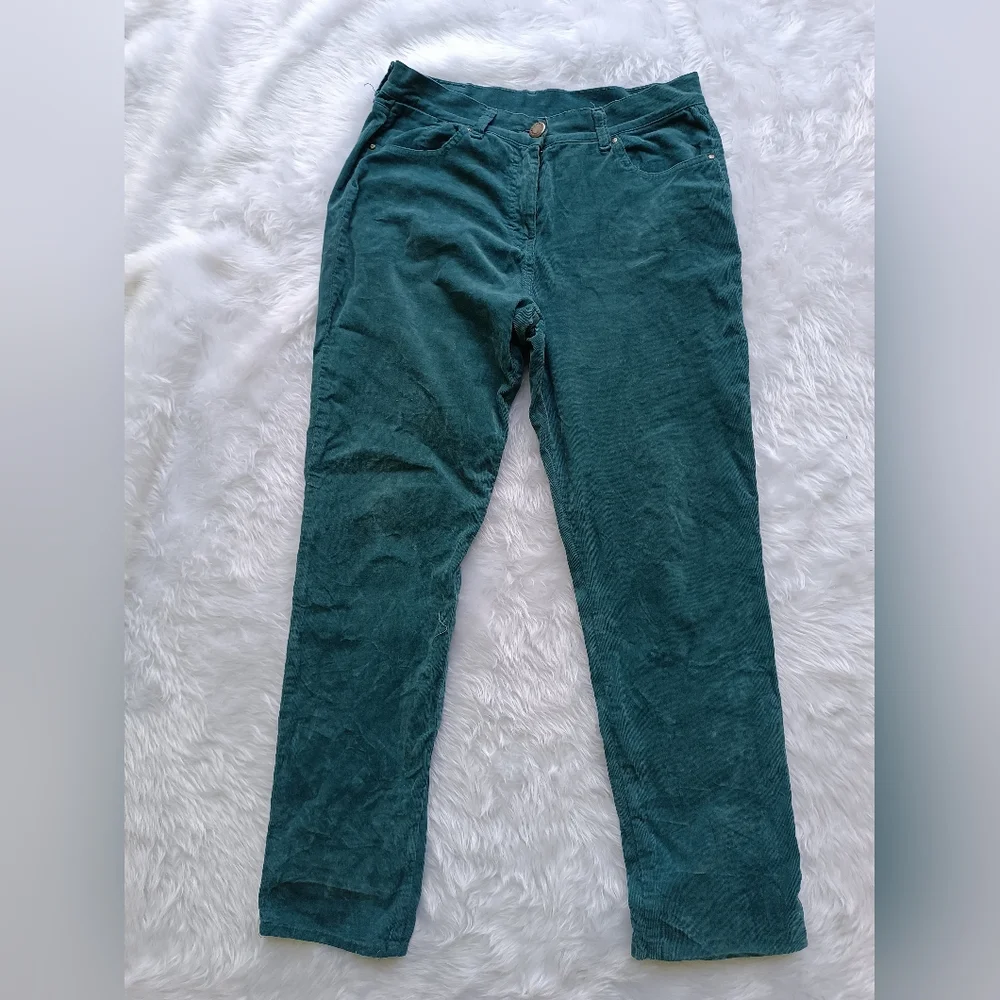 Iber Teal Green Corduroy Jeans - Picture 2 of 6